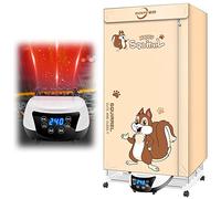 Asciugatrice elettrica 2300W Asciugatrice riscaldata, capacità di carico 20 kg di aria calda, stendibiancheria per interni a 3 livelli ad alta efficienza energetica con armadio