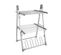 Asciugatrice Elettrica Appendiabiti Pieghevole Multiuso For Scarpe Riscaldamento Asciugabiancheria Da Pavimento Asta Stendibiancheria Asciugatura Ad Alta Efficienza(Gray)