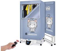 Asciugatrice elettrica per interni, stendibiancheria riscaldata a 3 livelli con telecomando, guardaroba per asciugatura ad aria calda Eezy-Dry per biancheria bagnata 220 V/2300 W ad alta efficienza