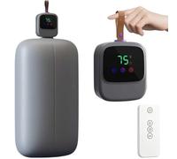 Asciugatrice elettrica portatile mini con sacco asciugatura, telecomando | 3 Timer & 3 Controlli della Temperatura (2/4/8H, 55/65/75°C), Riscaldatore PTC a Circolazione a 360°(gray)