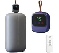 Asciugatrice elettrica portatile mini con sacco asciugatura, telecomando | 3 Timer & 3 Controlli della Temperatura (2/4/8H, 55/65/75°C), Riscaldatore PTC a Circolazione a 360°(blue)