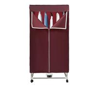 Asciugatrice elettrica portatile, piccola, 1500 W, con timer, IPX1, silenziosa, 3 velocità del vento (rosso vinaccia)