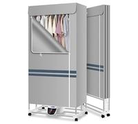 Asciugatrice Elettrica Portatile Pieghevole Asciugatrice elettrica per vestiti, stendibiancheria riscaldata, stendibiancheria elettrica con copertura, 2300 W, stendibiancheria interna a 3 ri