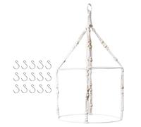 Asciugatrice per piante macramè - Strumento per asciugare le spezie a doppio strato, essiccatore per piante in tessuto da appendere | essiccatore per erbe boho con gancio, elegante asciugacapelli per