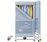 asciugatrice Portatile 2000w, 562l Alta capacità 2 Strati 3 velocità Cambio Tubo Asciugamano 66LB essiccatore Elettrico con temporizzazione Automatica e Telecomando