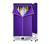 Asciugatrice portatile 2000W Stendibiancheria pieghevole a 2 livelli Timer automatico digitale con telecomando per appartamento (Colore : Purple - A) Efficency