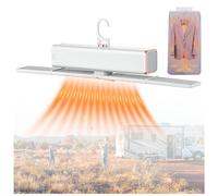 Asciugatrice Portatile, 400 W, 7 Impostazioni Di Calore Temporizzate,Contenere Fino a 5 Kg Stendibiancheria Riscaldato, Per Appartamenti, Dormitori, Viaggi,White