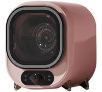 Asciugatrice Portatile a Condensazione,Mini Asciugatrice Compatta Centrifuga,Con Centrifuga Asciugatura Ventilata Contiene Materiale in Acciaio Inossidabile,Capacità 0,8 kg Per Piccoli Spazii(Pink)