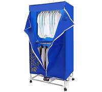 Asciugatrice portatile a pompa di calore elettrica con timer da 1 a 4 ore, telecomando, regolazione a 3 livelli, essiccatore ad aria calda con ruote per appartamenti e appartamenti