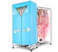 Asciugatrice Portatile da 1000W con Timer Automatico, Stendino Elettrico con Armadio per Asciugatura ad Aria Calda, Grande Capacità di 15Kg Adatto, Acciaio Inossidabile, a Basso Consumo Energetico ( C