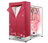 Asciugatrice Portatile da 1000W con Timer Automatico, Stendino Elettrico con Armadio per Asciugatura ad Aria Calda, Grande Capacità di 15Kg Adatto, Acciaio Inossidabile, a Basso Consumo Energetico ( C