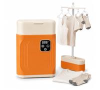 Asciugatrice portatile per vestiti, 8-12 capi, timer a 10 livelli | Stendibiancheria da viaggio, asciuga piccoli indumenti e scarpe, design pieghevole, per hotel e campeggio(orange)