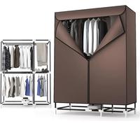 Asciugatrice Riscaldata Asciugatrice Elettrica da 850 W Grande capacità 30 kg Stendibiancheria Riscaldato in Acciaio Inossidabile per Appartamento Timer Automatico Digitale A, Brown, Standard