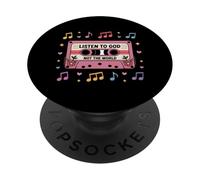Ascolta Dio Non Il Mondo Cristiano Dio Gesù Bibbia Fede PopSockets PopGrip Adesivo