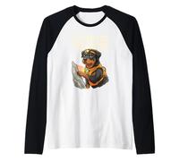 Ascolta Il Cane di Ricerca e Salvataggio di Knock Disaster Relief T Maglia con Maniche Raglan