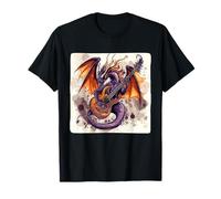 Ascolta il ruggito con questo design drago e chitarra Maglietta
