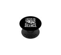 Ascolta il silenzio Lupo Foresta Natura Escursionismo Luna PopSockets PopGrip Adesivo