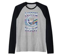 Ascolta la lettura cosmica della cura di sé del gufo interiore Maglia con Maniche Raglan
