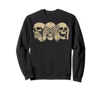 Ascolta No Evil Skulls - Dark Gothic Macabre Horror Felpa