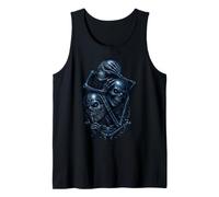 Ascolta See Speak No Evil Skulls - Grafica Gotica oscura Canotta