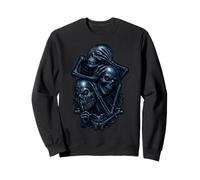 Ascolta See Speak No Evil Skulls - Grafica Gotica oscura Felpa