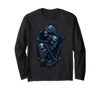 Ascolta See Speak No Evil Skulls - Grafica Gotica oscura Maglia a Manica