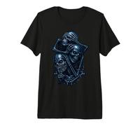 Ascolta See Speak No Evil Skulls - Grafica Gotica oscura Maglietta Premium