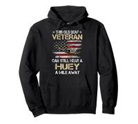 Ascolta Un Divertente Pilota di Elicottero veterano Huey a Mile Away in Regalo Felpa con Cappuccio