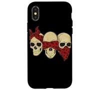 Ascolta vedi Speak No Evil Skull Heads gangster Custodia per iPhone X/XS