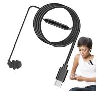 Ascolto a un lato - Cuffie cablate di tipo C Con auricolari mono filati a singolo orecchio | Cancellazione del rumore con tappo auricolare in silicone o 3,5 mm per lo spostamento