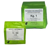 ASCORBATO DI POTASSIO KG.1,5 (KG.0,5 ACIDO ASCORBICO+ KG.1 POTASSIO BICARBONATO)