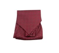 Ascot di seta stampata made in italy rosso bordeaux e vino splendidi cashe col