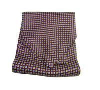 Ascot uomo bordeaux cashe col di seta made in italy con disegni beige azzurri