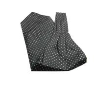Ascot uomo in seta grigio a pois bianchi foulard made in italy