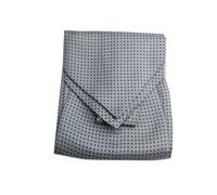 Ascot uomo in seta grigio a pois blu foulard made in italy