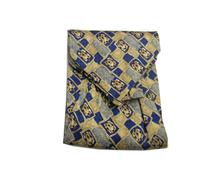 Ascot uomo man cashcol seta stampata blu dis beige quadro 60 2 pale made it