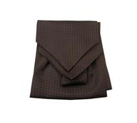 Ascot uomo marrone a pois azzurri cashe col di seta elegant raffinato made italy