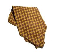 Ascot uomo ocra disegbo classico anni 60 cashe col pure silk