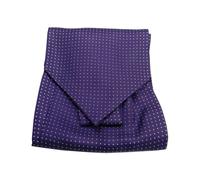 ASCOT UOMO SETA rosa a pois blu FOULARD DA COLLO viola a POIS bianchi M Italy