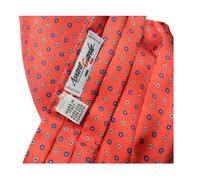 ASCOT UOMO SETA STAMPATA ROSSO FANTASIA MICRODISEGNO CASHE COL DI SETA