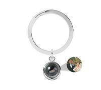 ASD Jewerly Cerchio Foto Personalizzato Portachiavi Proiezione Portachiavi Maschio, Femmina, Regalo Di Coppia Amico
