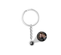 ASD Jewerly Cerchio Foto Personalizzato Portachiavi Proiezione Portachiavi Maschio, Femmina, Regalo Di Coppia Amico