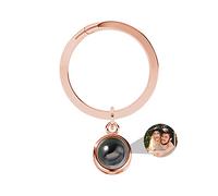 ASD Jewerly Cerchio Foto Personalizzato Portachiavi Proiezione Portachiavi Maschio, Femmina, Regalo Di Coppia Amico