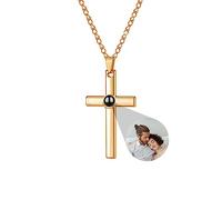 ASD Jewerly Collana Bar Personalizzata Per Donne e Uomini, Proiezione Fotografica Immagine Personalizzata Nome Inciso Ti Amo 100 Lingue Gioielli Per Coppie/Amanti