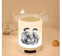 ASD Jewerly Foto personalizzata Lampada da Comodino Touch Controllo Bluetooth Altoparlante Cassa Sveglia Digitale per Camera da Letto Cafe Regalo di Natale
