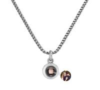 ASD Jewerly Immagine Personalizzata, Collana Rotonda Di Proiezione Personalizzata Per Le Donne Uomini Coppia Fidanzata Amico Mamma Regali Di Gioielli Di Natale