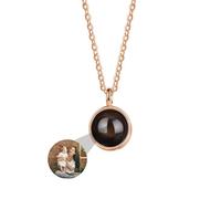 ASD Jewerly Immagine Personalizzata, Collana Rotonda Di Proiezione Personalizzata Per Le Donne Uomini Coppia Fidanzata Amico Mamma Regali Di Gioielli Di Natale