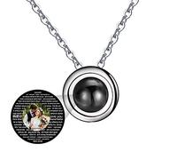 ASD Jewerly Immagine Personalizzata, Collana Rotonda Di Proiezione Personalizzata Per Le Donne Uomini Coppia Fidanzata Amico Mamma Regali Di Gioielli Di Natale