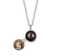 ASD Jewerly Immagine Personalizzata, Collana Rotonda Di Proiezione Personalizzata Per Le Donne Uomini Coppia Fidanzata Amico Mamma Regali Di Gioielli Di Natale
