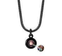 ASD Jewerly Immagine Personalizzata, Collana Rotonda Di Proiezione Personalizzata Per Le Donne Uomini Coppia Fidanzata Amico Mamma Regali Di Gioielli Di Natale